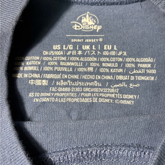 Disneyland Large Spirit Jersey gold and blue Mickey Mouse 100% cotton - Picture 6 of 7